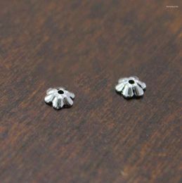 Beads 20PCS 925 Sterling Silver Flower 3.5mm Spacer Bead Caps End DIY Jewellery A2298