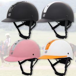 Skates Helmets 4958cm Summer Ultra Light Children's Equestrian Helmet Riding Knight Hat Removable Brim Speed Horse Acc 230922