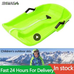 Sledding Solid Snow Sled Speeder Flyer Flying Board Toboggan Sledge With Pull Rope And Handles For Winter Sports 230922