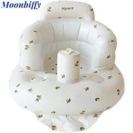 Bathing Tubs Seats Baby Inflatable Sofa Chair Cartoon Bear Floral Portable Bath Swimming Pool Children Seat for Travel Ride-ons Pool Toys Bath Tub 230923