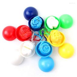 Keychains Portable Disposable Raincoat Keychain Compression Ball Pocket Outdoor Adult Travel Hangable Poncho Random Color K5097