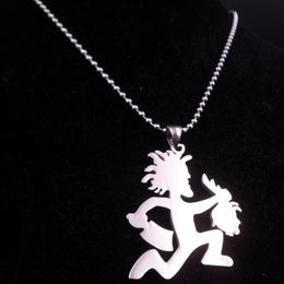 ship silver ICP Jewellery Fashion Stainless Steel Hatchetman Take Girls Heads Juggalette Pendant with 3mm 30 inch curb chain Ne244J