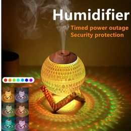 Air Humidifier Essential Oil Aroma Diffuser Ultrasonic Moon Night Light Humidifier Dimmable USB Humidificador Mist Maker