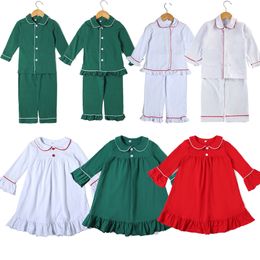 Одежда набор детей Рождество Pamas Red Green Cotton Dress Семейство, подходящая для мальчика, рождественские костюмы, малыш, пижама 230923