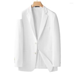 Men's Suits Arrival Fashion Pure White Suit Coat Fattening Groom's Dress Oversized Version Plus Size XL 2XL 3XL 4XL 5XL 6XL 7XL