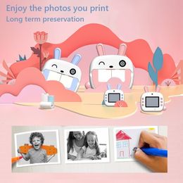 Toy Cameras camera children's digital instant printing thermal paper WIFI mobile printer 24inch 1080P highdefinition video 230922