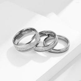 Wedding Rings High Quality Engagement Ring 4/6/8mm Shiny Polished Tungsten Finger Meteorite Inlay Dome Band For Women Men Jewelry