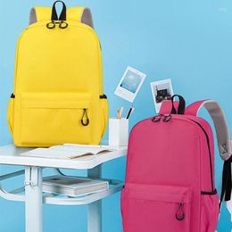 Backpack Korean Large-capacity Outdoor Boys And Girls Solid Colour School Bag Female Wear Oxford Cloth Student