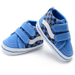 Infant First Walkers Newborn Baby Shoes Designer Toddler Boy Girl Canvas Shoes Soft Sole Sneakers Crib Shoes 0-18Months