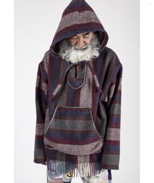 Men's Hoodies 2024 Woolen Cloth Color Matching Plaid Loose And Women's Hooded Long Sleeved Sweatshirts WY713
