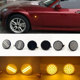 2PCS For Mazda MX5 MX-5 MK1 MK2 MK3 Turn Signal LED Side Marker Light Repeater Lamp 1989 1999 2000 - 2013 2014 20152196