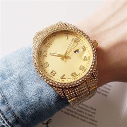 Luxury full Diamond strap Men's watch Brand Name Classic dial diamond Business Watch High quality watch