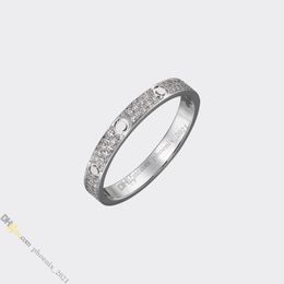 Pierścień projektantów Pierścień Designer dla kobiet Pierścień Miłości Pierścień Wedding Diamond Pave Titanium Stal Pierścienie stalowe złoto nigdy nie zanikają niealergiczne, srebrne pierścień, sklep/21621802