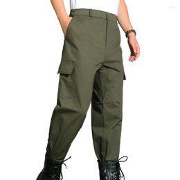 Men's Pants Wear-resistant Multi-pocket Cargo Trousers Breathable Work Overalls Jogger Loose Men Cotton Casual