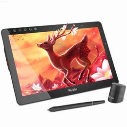 Graphics Tablets Pens Parblo Coast16Pro Graphic Tablet Drawing Monitor 15.6" IPS LCD Support Android Phone 8192 Digital Drawing Tablet Design L230923