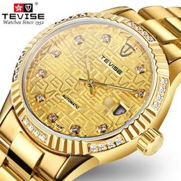 TEVISE Automatic Mechanical Watch Men Watch Automatico Auto Date Luminous Male Clock Mechanical Wristwatch reloj hombre2088