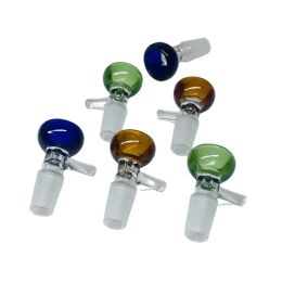 Colour Thick Glass Bowls For Hookah smoking pipes 14mm 18mm Male Joint Funnel Bowl Smoke Piece Tool For Tobacco Bong Oil Dab LL