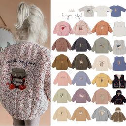 Jackets color Konges Slojd childlike embroidery windproof warm Teddy velvet baseball jacket 230922