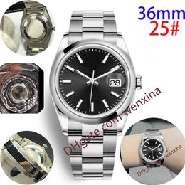 luxury watch woman watches gold 36mm dial Wide flat strap 2813 Automatic Mechanical Steel swimming Waterproof Wristwatches2644