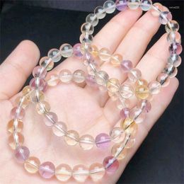 Link Bracelets Natural Crystal Quartz Bracelet Healing Handmade Women Jewellery Stretch Bangle Children Birthday Gift 1pcs