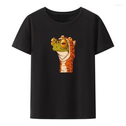 Women's T Shirts Tiger Coat Frog Cotton T-shirts Print Novelty Printed T-shirt Top Leisure Camisa Hipster Summer Camiseta Hombre Creative