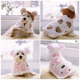 Dog Apparel Party Cosplay Small Clothes Winter Warm Comfortable Pet Cloak Pyjamas Hoodies Blanket Nightgown