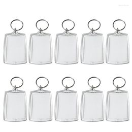 Keychains 10Pcs Acrylic Keychain Insert Po Blank For Men Women Festival Gifts Drop