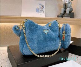 Hobo luxurious bag womens designer bag luxury chain crossbody purse Fashion Hairy Design Handbag Shoulder Bags Wallet 221122