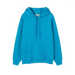 Men's Hoodies 2023 Autumn And Winter Hooded Sweater Thick 350g Fabric Solid Color Basic Sweatshirt 7 Colors Polar Fleece Hoodie
