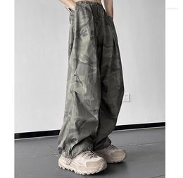 Men's Pants Casual Camouflage Quick-drying Overalls High Street Vintage Niche Design High-end Straight-leg Harajuku