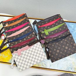 Designer mens wallet zipper paid style organizer wallet women multi pochette handbag clutch purse accommodate passport card holder phone bag high quality 12 colors