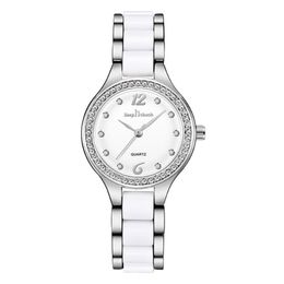 Newest Arrival Ceramic Quartz Movement Womens Watch Diamond Ladies Watches Life Waterproof Excellent Wristwatches2495