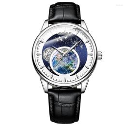 Wristwatches Genuine Watch In Live Broadcast Made Of Steel Men's Star Sky Dial Waterproof Glow The Night Quartz