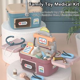 Tools Workshop Simulation Doctor Toys Analogue Box Kids Pretend Role Play Children Stethoscope Syringe Game 230922