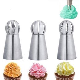 Baking Moulds 13PC Cupcake Stainless Steel Sphere Ball Shape Icing Piping Nozzles Pastry Cream Tips Flower Torch Tube Decoration Tools 230923