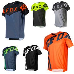 2022 Men's Downhill Jerseys short Http Fox Mountain Bike MTB Shirts Offroad DH Motorcycle Jersey Motocross Sportwear Racing Bike