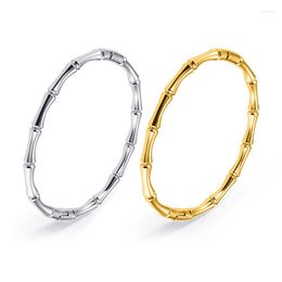 Bangle 316L Stainless Steel Bamboo Bracelet With Exquisite Polishing Fashionable And Versatile Women's Accessories