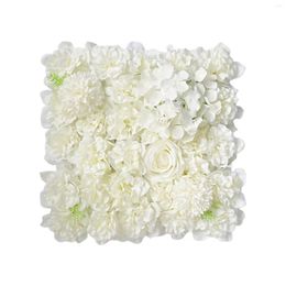 Decorative Flowers Artificial Rose Wall Panel 3D Flower Backdrop Faux Hydrangea Peony For Party Wedding Bridal Shower Home Decor 38cm