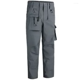 Men's Pants Jumpsuit Loose Straight Multi Pocket Casual Outdoor Sports Durable Elastic Comfortable