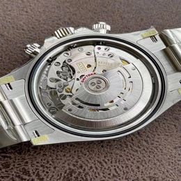 40mm più recente 12 2m orologio da uomo 904L Lunetta in acciaio PULITO versione di alta qualità 4130 orologi automatici da uomo cronografo 116500 montre DE lu206H