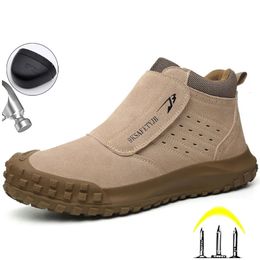 Boots Nonslip Safety Shoes Men Anti scald Welding Antismash Antipuncture Work boots Indestructible Steel Toe 230922