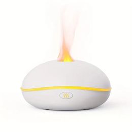 New Nordic Flame Aromatherapy 200ml Humidifier USB Home High Mist Flame Aromatherapy Machine Essential Oil Atmosphere Light