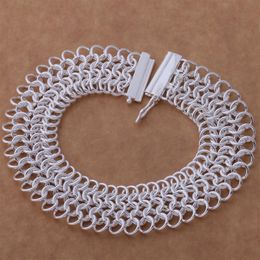 with tracking number Top 925 Silver Bracelet Loopy Bracelet Silver Jewelry 10Pcs lot cheap 1781275v