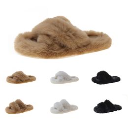 Sandals Slipper Women Sandal Slipper Trendy Fur Mules Ladies Fluffy Sandal Flat Slide