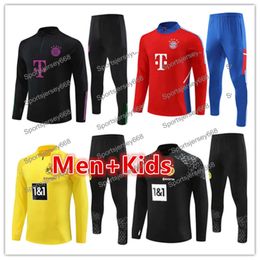22 23 24 Munich Mens Kids Soccer Tracksuit Football Jerseys Maillot Chandal Futbol Survetement Foot Jersey Kit 2023 2024 De Ligt Sane