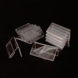 Frames 25Pcs 4x2cm Acrylic Shelf Label Holder Price Tags Premium Plastic Transparent Tag With Card L Type 230923