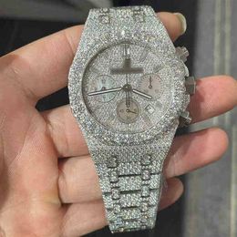 Wristwatches 2023 Accept Customization Men Luxury Watch Iced Out VVS Watch Bling Diamond Watch6MF14AO72552