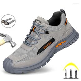 Boots Summer Breathable Work Shoes Comfortable Soft Safety European Standard Sport Steel-Toed
