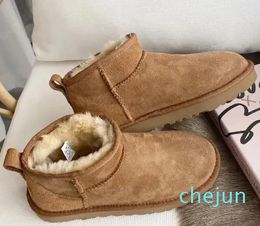 Women Australia Boots Classic Ultra Mini Platform Boot Slippers Fashion Luxury Ladies Winter Warm Fur Sheepskin Wool Suede Snow lies