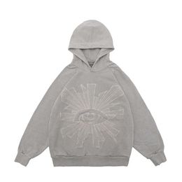Men's Hoodies & Sweatshirts Fg Wear | 2023 Autumn/winter New Fashion Brand Dark Devil's Eye Embroidered Terry Hoodiencyfncyf